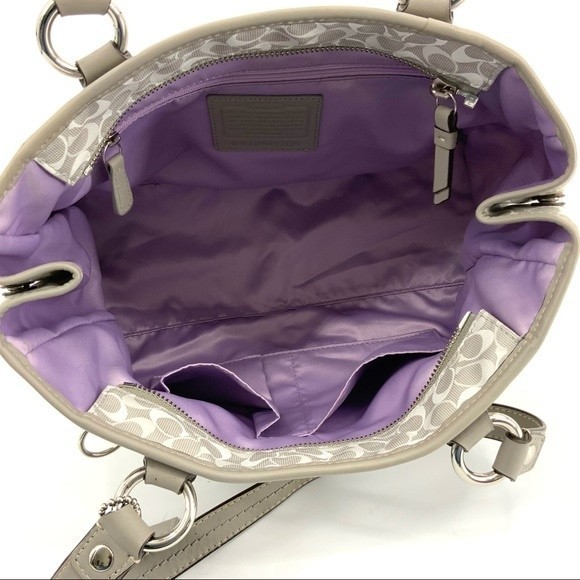 Coach Gray and White Shoulder Bag - Picture 9 of 16